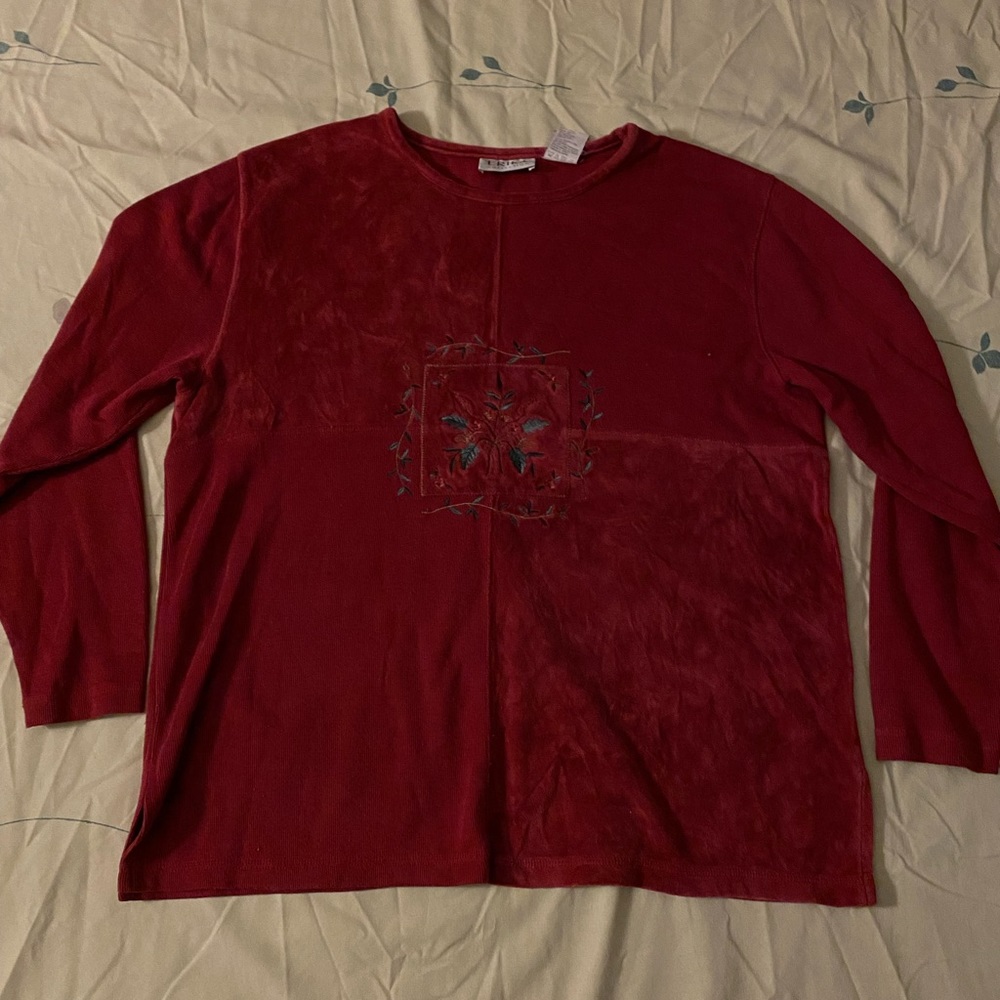 Erika Red Felt Sweater